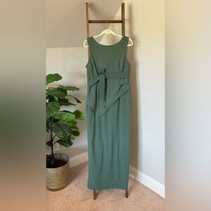 JS Collections Elegant Green Midi Dress